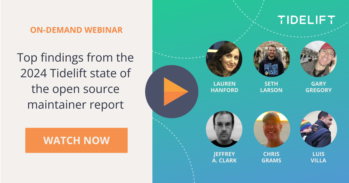 Top findings from the 2024 Tidelift state of the open source maintainer report