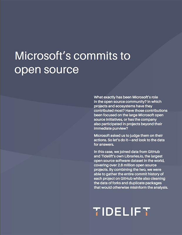 Microsoft's commits to open source